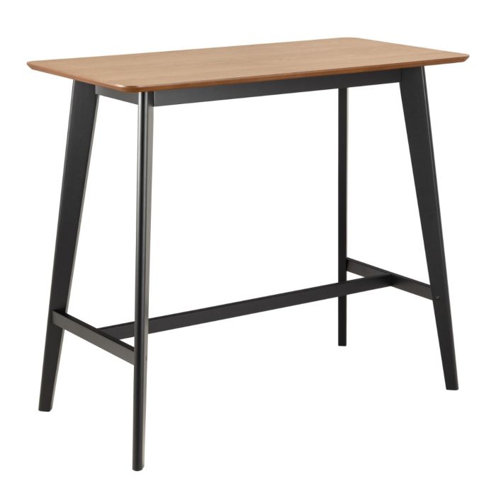 Roxby Bar Table includes 2 Roxby Bar Stool, Black and Oak