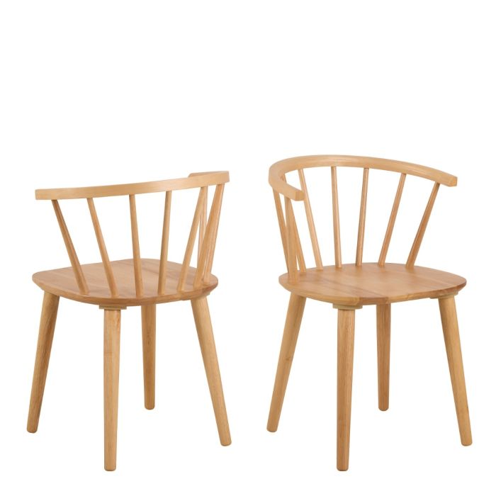 Ida Dining Chair in Oak Set of 2