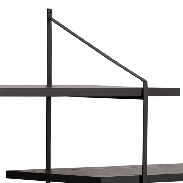 Belfast Wall Unit with 4 Shelves in Matte Black