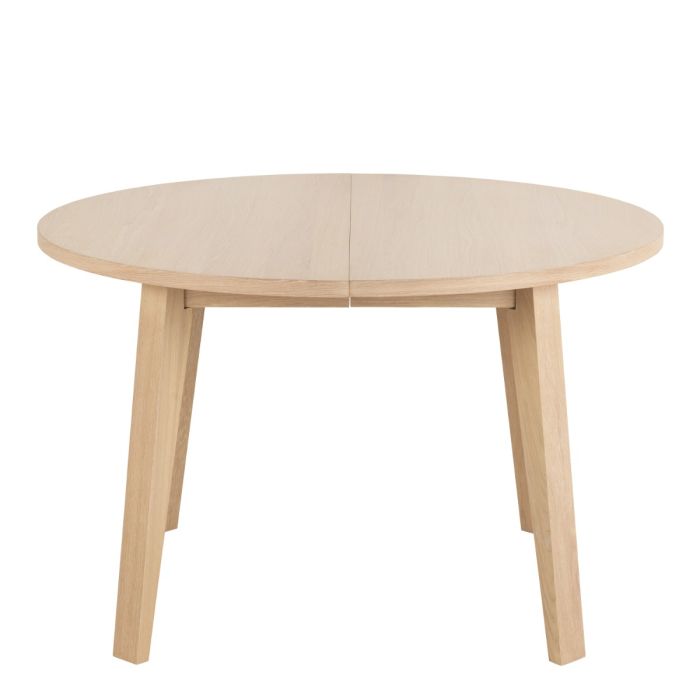 A-Line Round Dining Table in White Oak 120x75cm