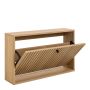 Albany Shoe Cabinet with 1 Flip-Down Door in Oak Finish