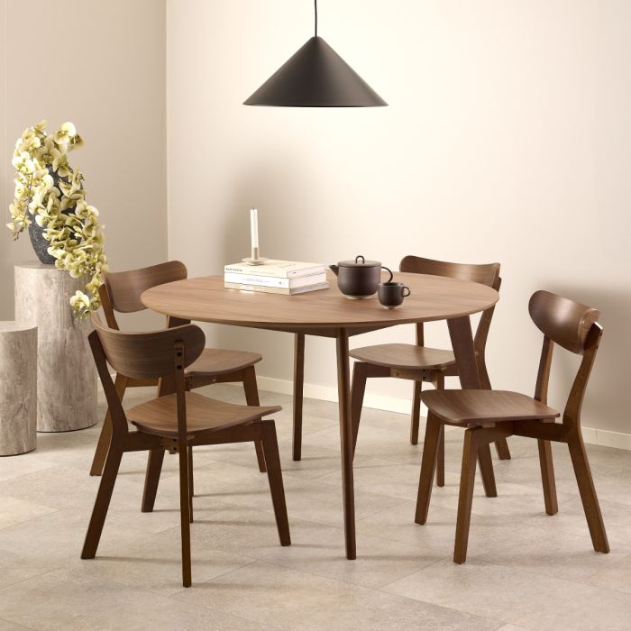 Roxby Round Dining Table in Walnut 120x76cm