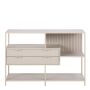 Seaford Storage Unit with Drawers and Shelves in Grey Finish