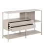 Seaford Storage Unit with Drawers and Shelves in Grey Finish