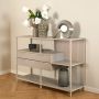 Seaford Storage Unit with Drawers and Shelves in Grey Finish