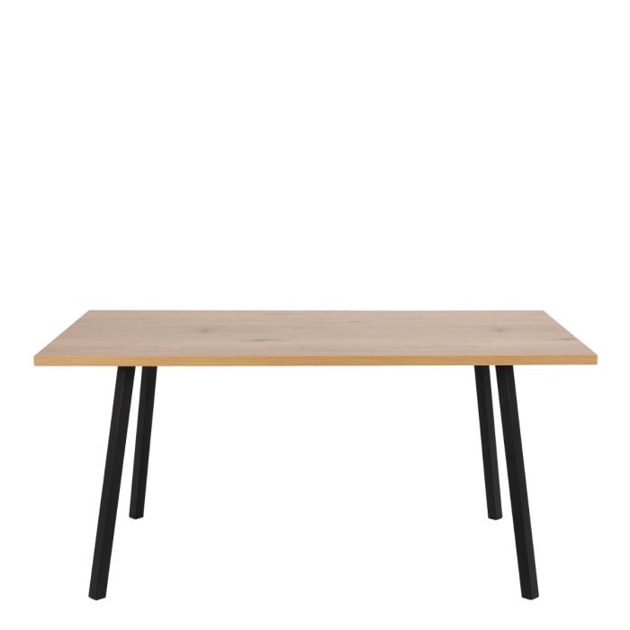 Cenny Dining Table in Oak & Black 160x75cm
