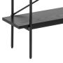 Angus Bookcase with 1 Sliding Door and 5 Shelves in Black Finish