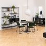 Angus Bookcase with 1 Sliding Door and 5 Shelves in Black Finish