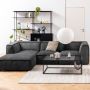 Angus Bookcase with 1 Sliding Door and 5 Shelves in Black Finish