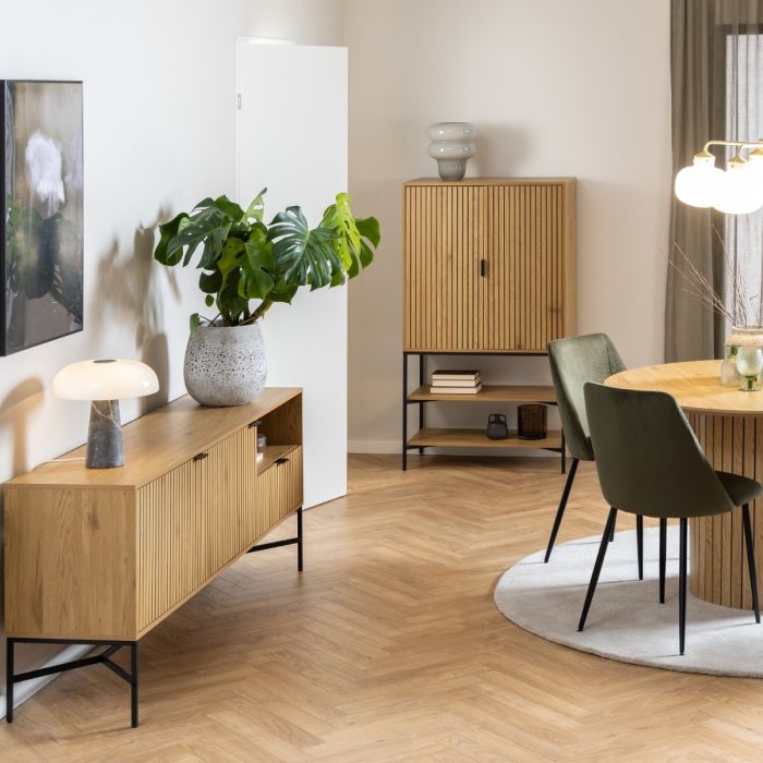 Jaipur Sideboard with 2 Doors and 1 Drawer in Wild Oak Matt