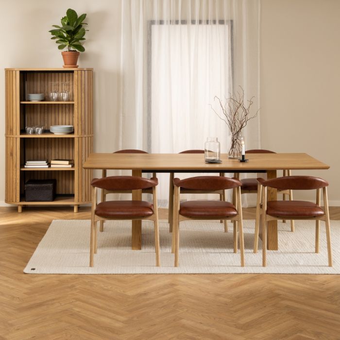 Colima Dining Table in Oak 210x75cm