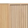 Albany Shoe Cabinet with 3 Flip-Down Doors in Oak with Black Legs