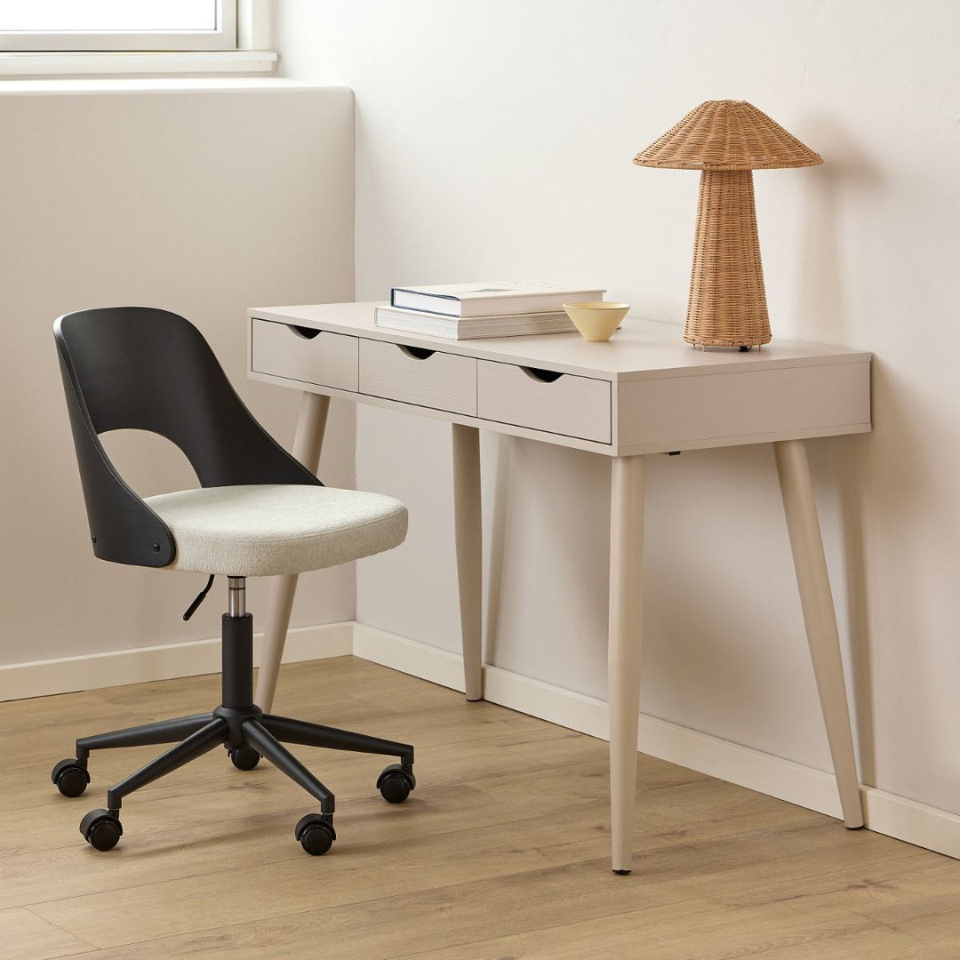 Neptun Office Desk with 3 Drawers in Grey