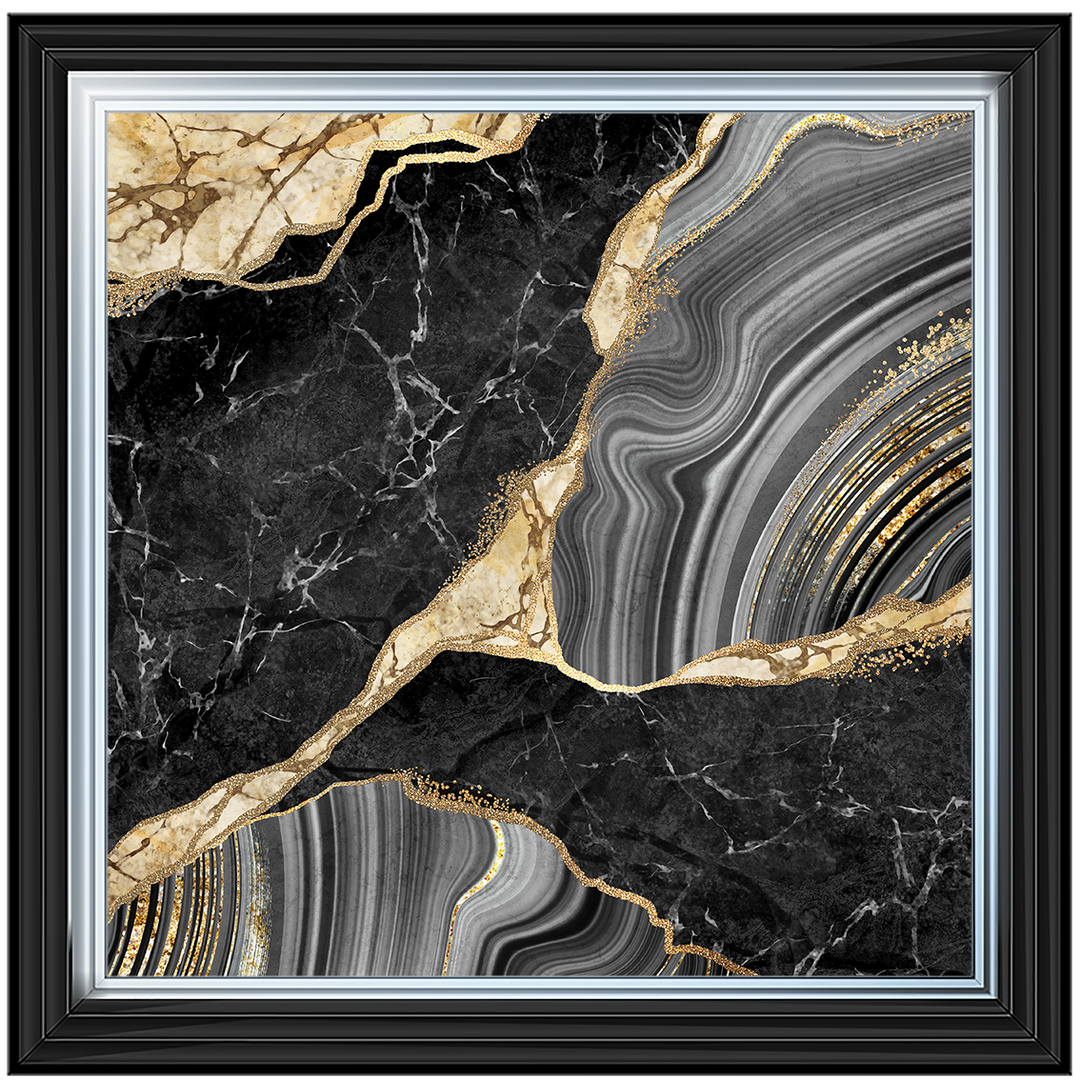 AB156 Black & Gold Marble