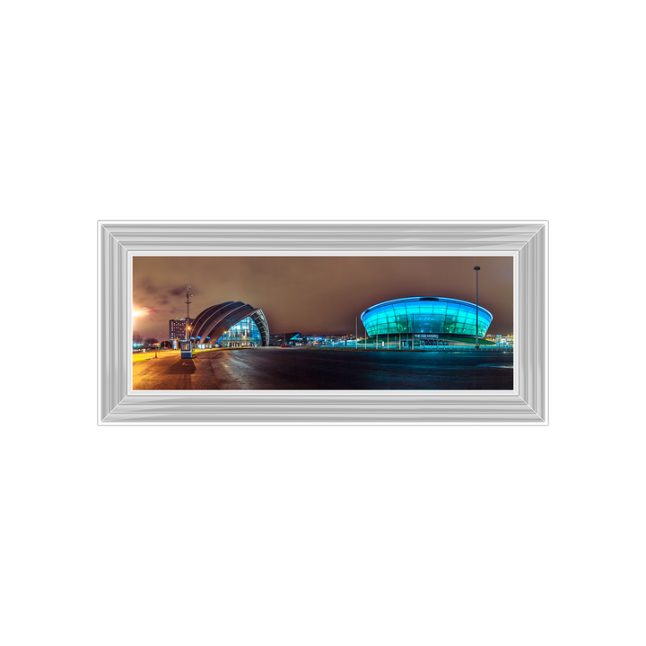 CY029 Evening view of Clyde Auditorium and SSE Hydro in Glasgow I