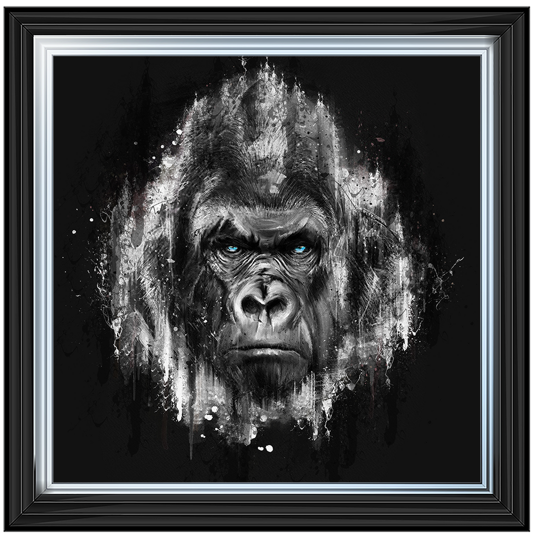 AN424 Black & White Gorilla Watercolour