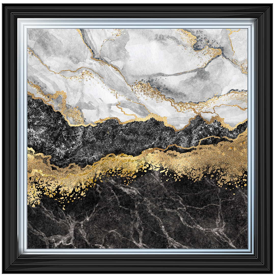 AB150 Black & Gold Geode