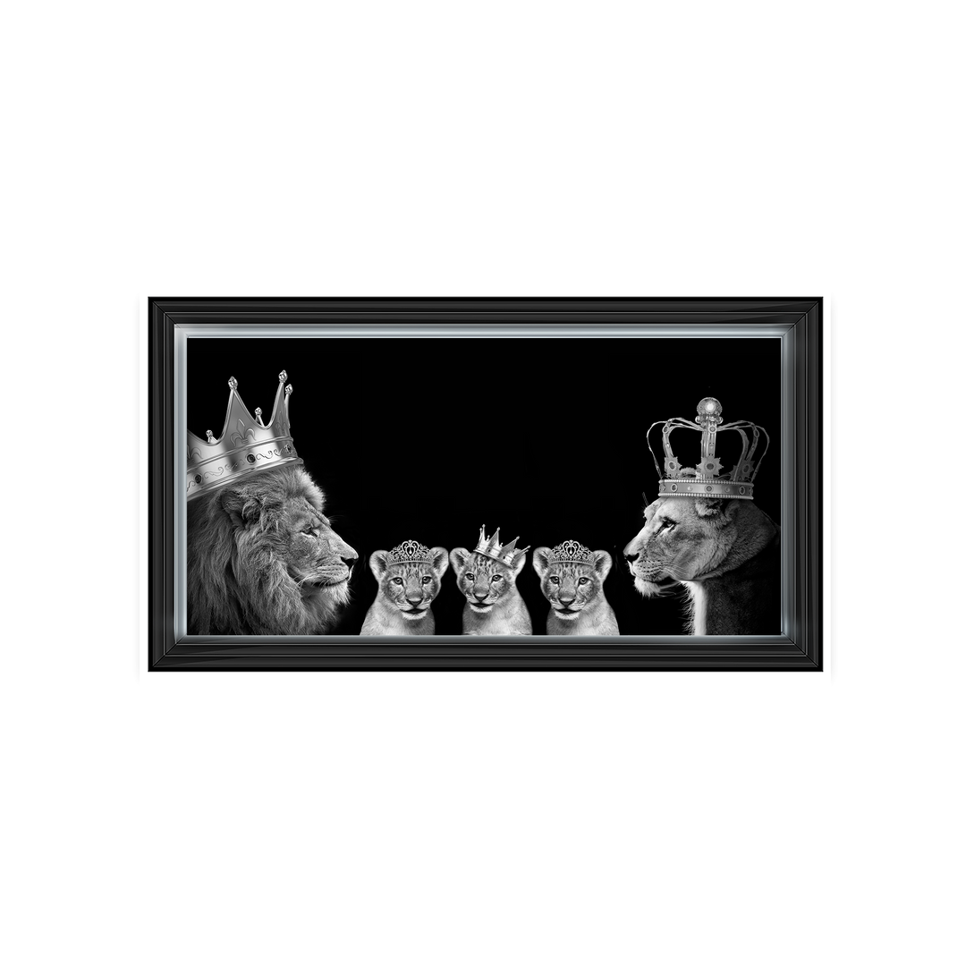 Lion family of 5 (Silver Crowns) I