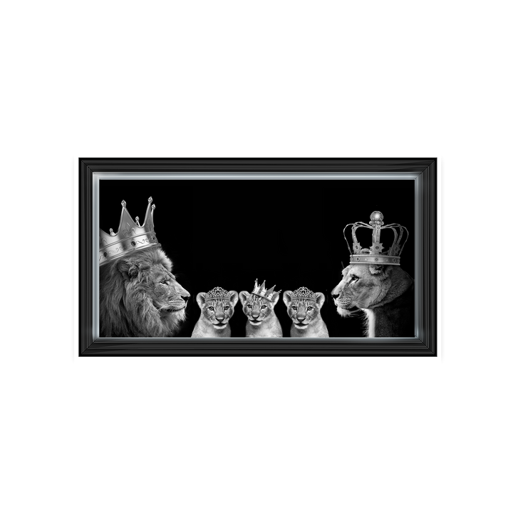 Lion family of 5 (Silver Crowns) I