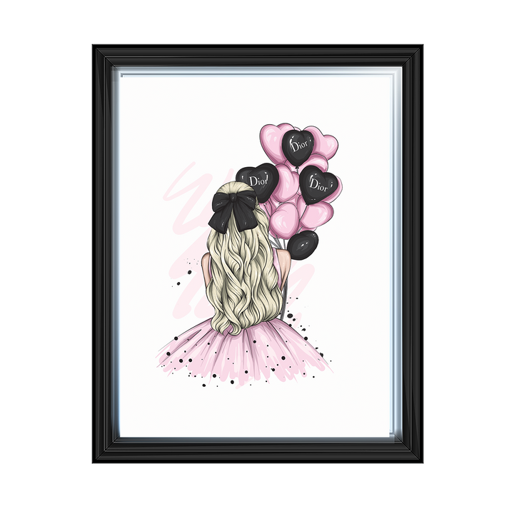 Girl with balloons