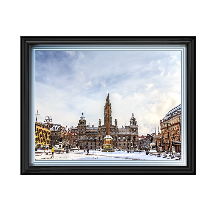 CY090 George Square covered by snow, Glasgow