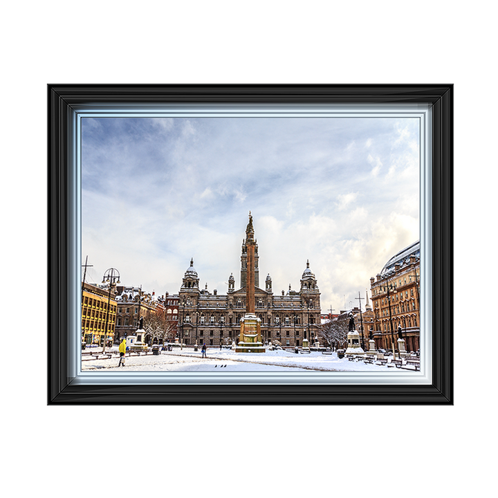 CY090 George Square covered by snow, Glasgow