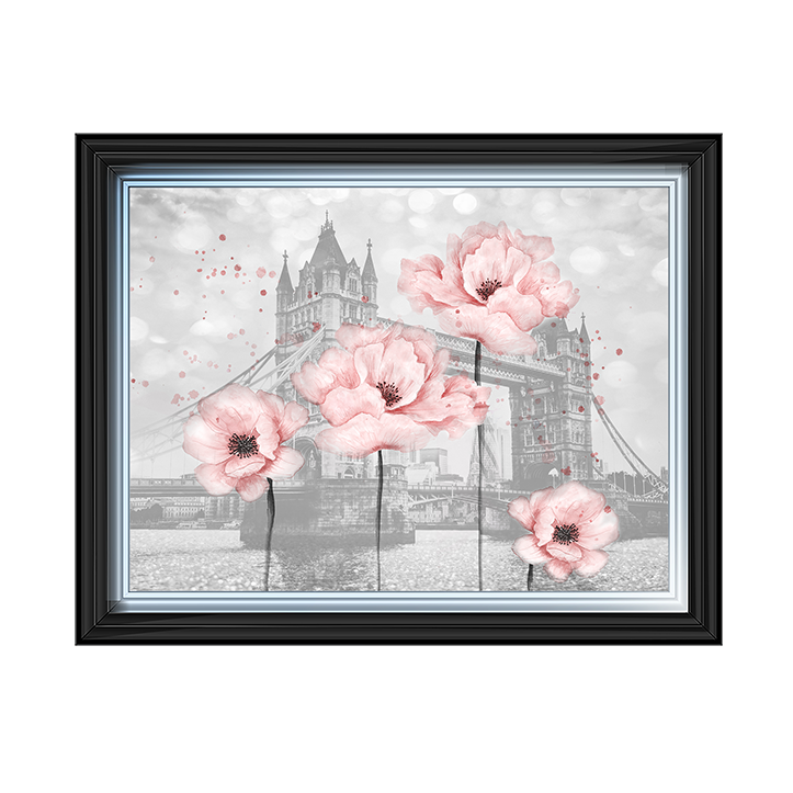 Floral print over Tower Bridge