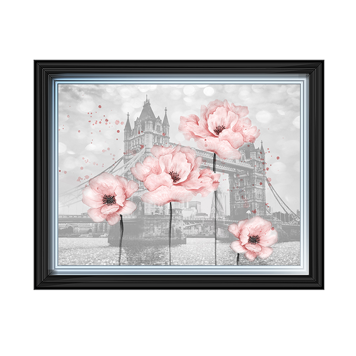 Floral print over Tower Bridge