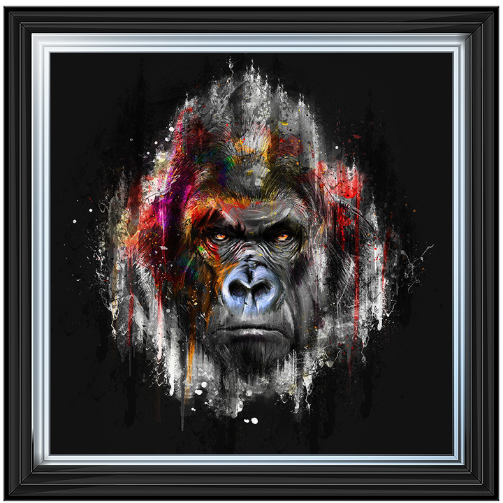 AN422 Black & Red Gorilla Watercolour