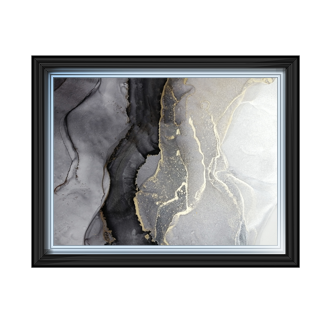 AB148 Abstract Black & Grey
