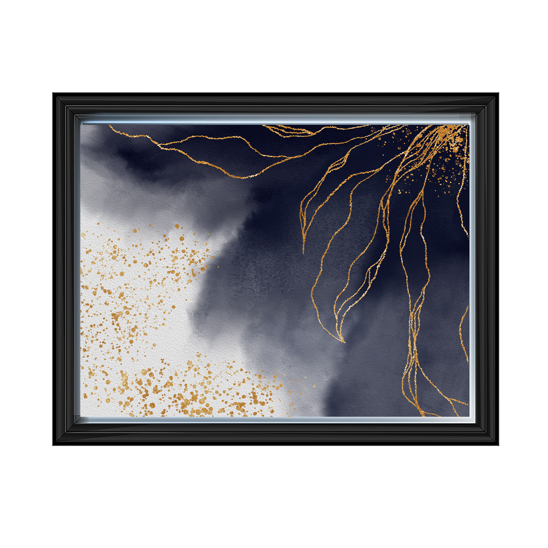 AB152 Abstract Black & Grey I