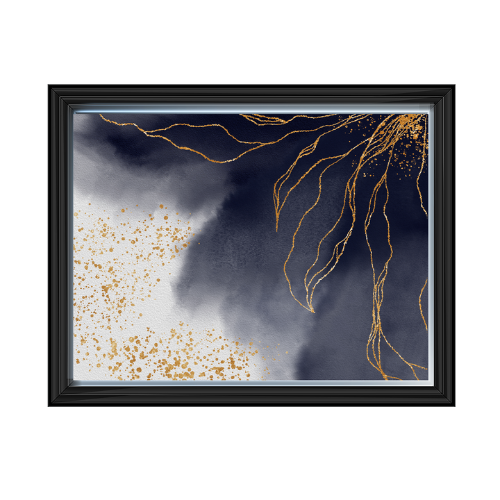 AB152 Abstract Black & Grey I