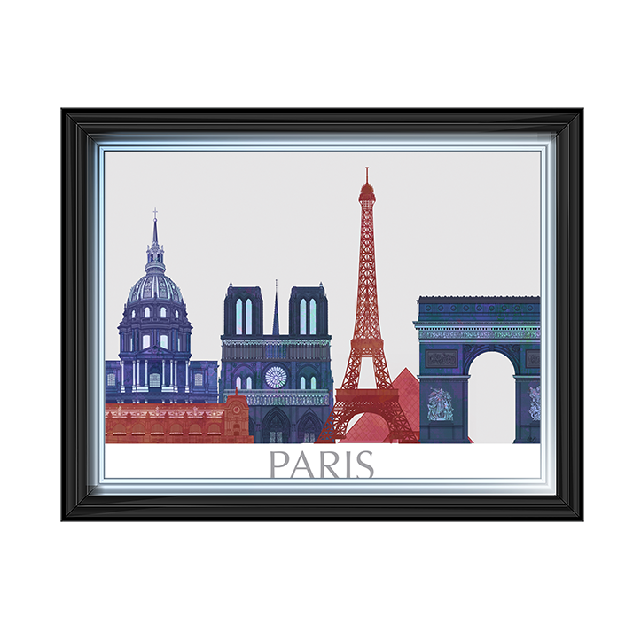 CY092 Paris Landmarks , Red Blue