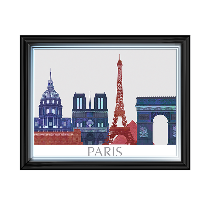 CY092 Paris Landmarks , Red Blue