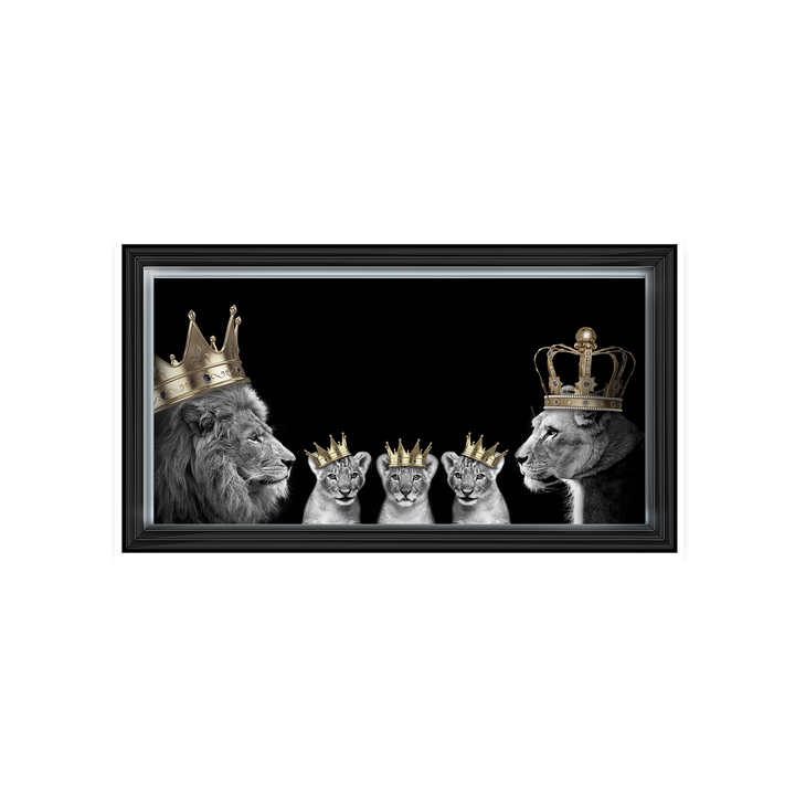Lion family of 5 (Gold Crowns) II