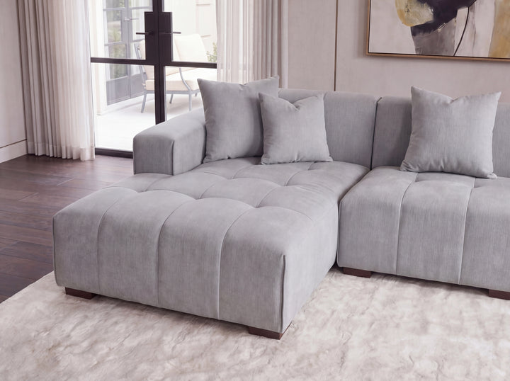 Aluxo Leonard Right Hand Corner Group in Cloudy Grey Bouclé