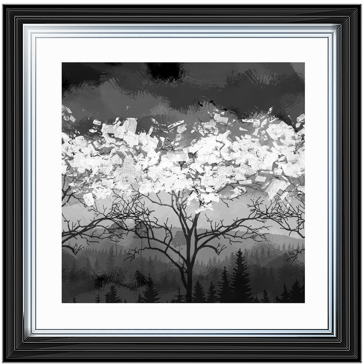LS199 Lone Black & White Tree