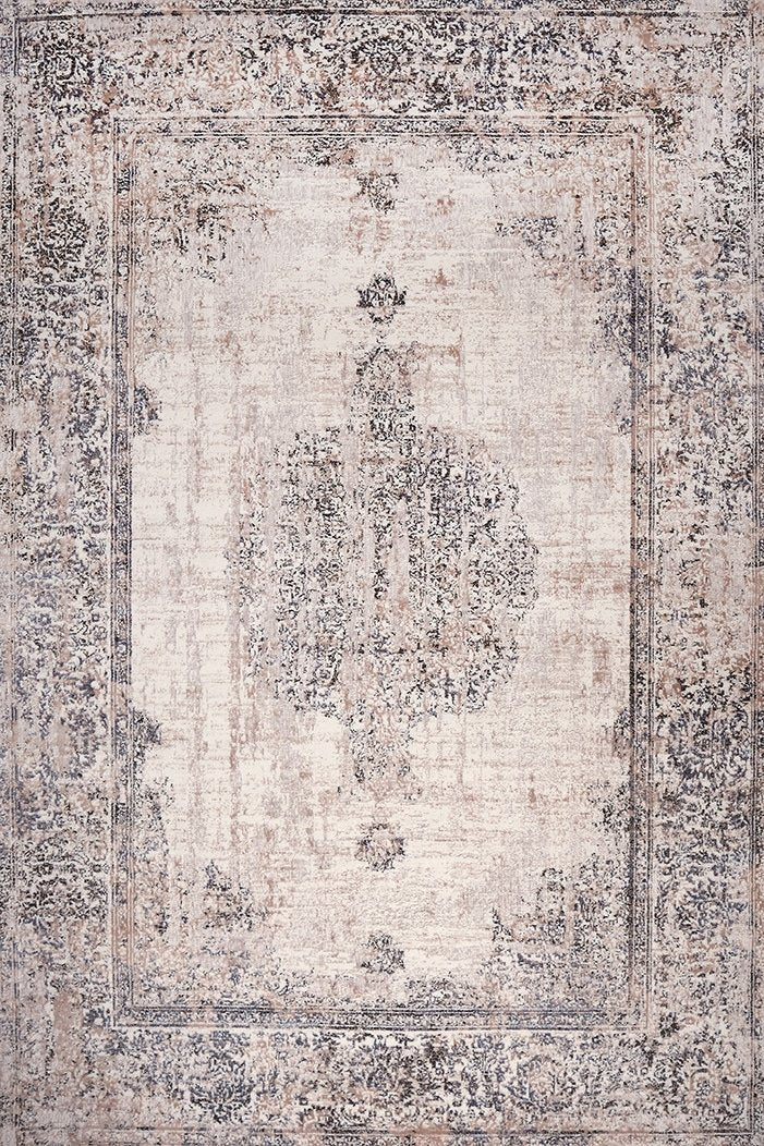 Lorenz Vintage Persian Medallion Cream Beige Rug