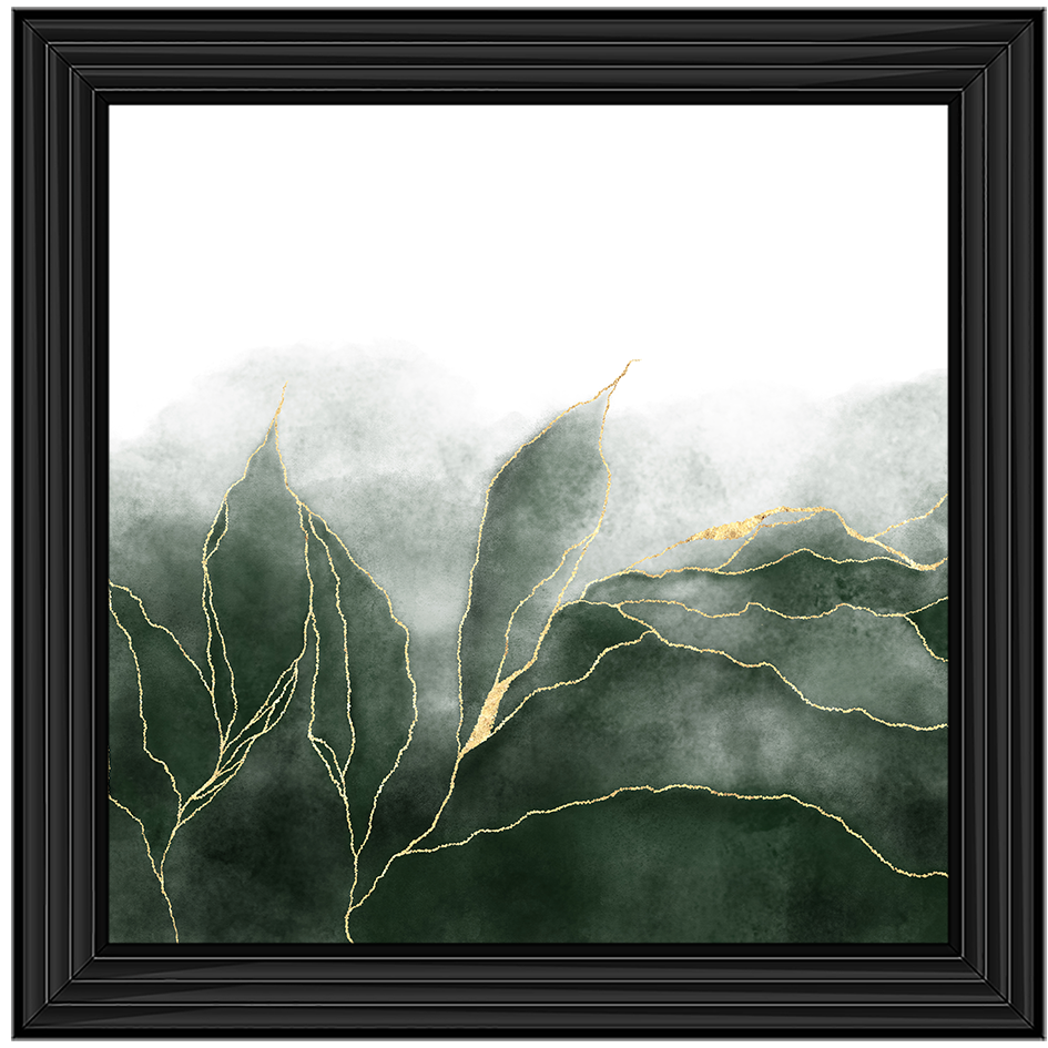 AB163 Green & Gold Abstract |