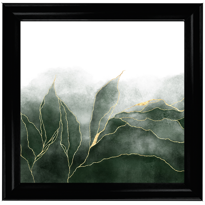AB163 Green & Gold Abstract |