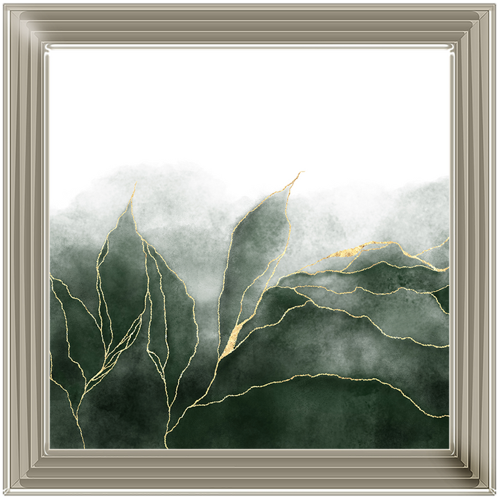 AB163 Green & Gold Abstract |