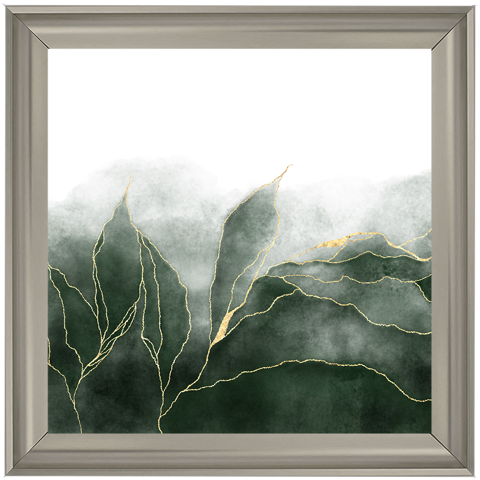 AB163 Green & Gold Abstract |