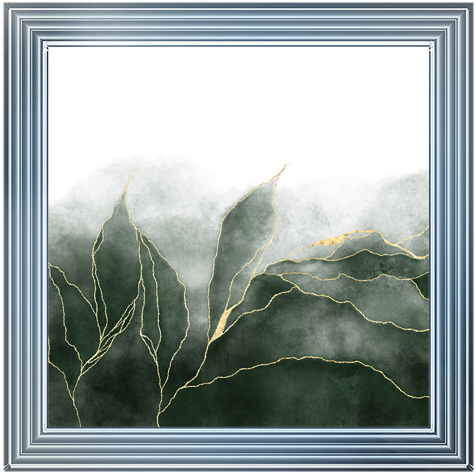 AB163 Green & Gold Abstract |