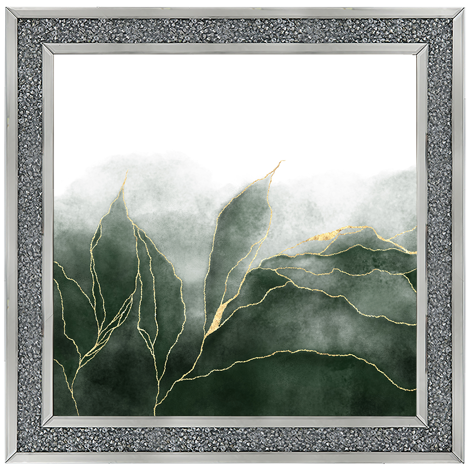 AB163 Green & Gold Abstract |