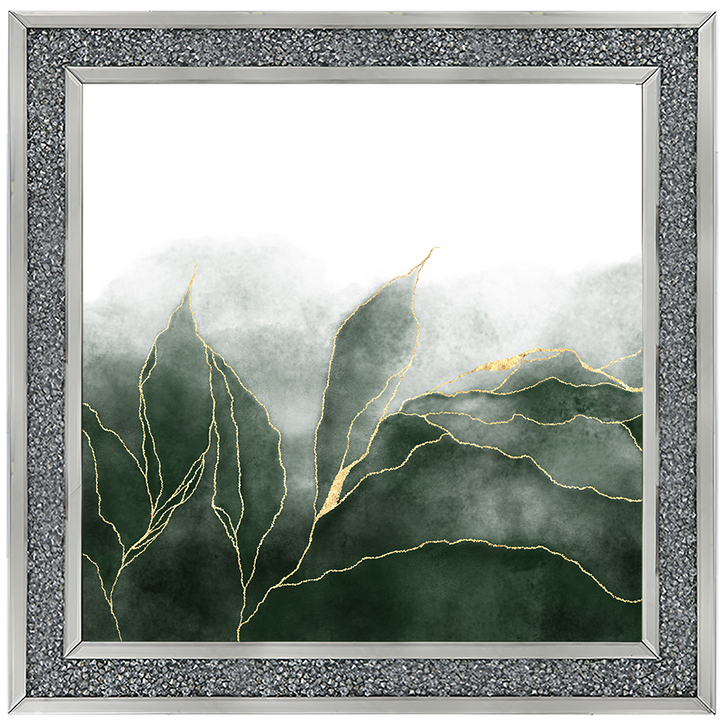 AB163 Green & Gold Abstract |