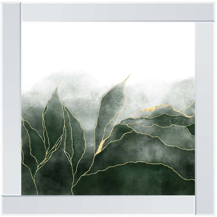 AB163 Green & Gold Abstract |