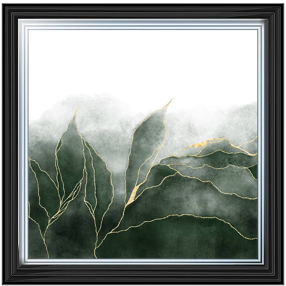 AB163 Green & Gold Abstract |