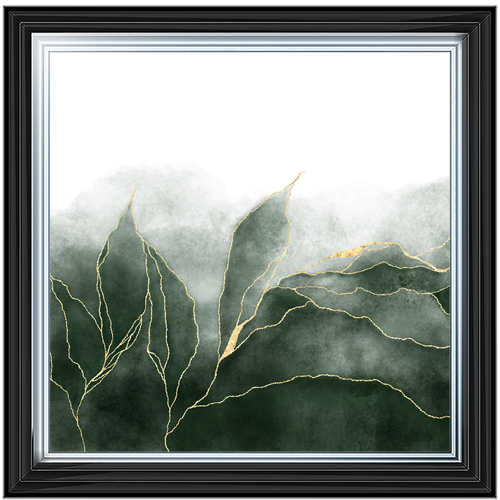 AB163 Green & Gold Abstract |