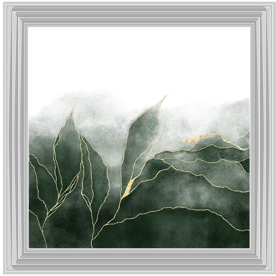 AB163 Green & Gold Abstract |