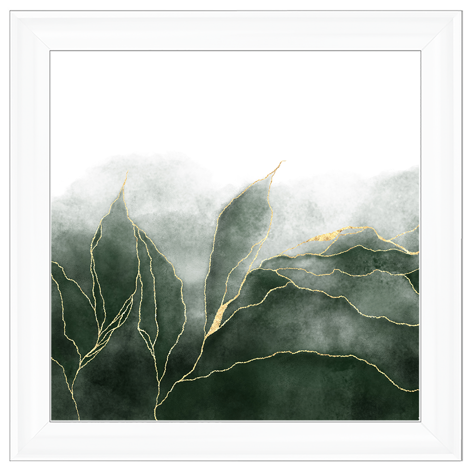AB163 Green & Gold Abstract |